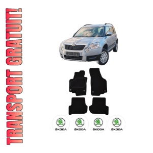 Set Covorase Presuri SKODA YETI (5L) din 2009-2017, Auto, Material Textil Mocheta, SKODA
