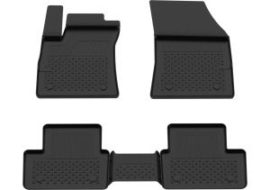 Set covorase Renault Megane IV Combi din 2016, covorase presuri tavita auto, cu tunel median intermediar din cauciuc thermoplastic, 4 Stickere auto cu Renault - Img 3