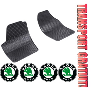 Set covorase Skoda Fabia I Combi 2000 - 2007 si 4 stickere rotunde Skoda