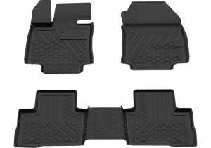 Set covorase Toyota RAV4 din 2018, covorase presuri tavita auto, cu tunel median intermediar din cauciuc thermoplastic, 4 Stickere auto cu Toyota - Img 3