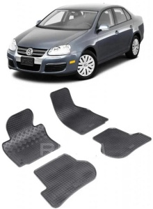 Set covorase Volkswagen Jetta Sedan 08.2005 - 2011 si 4 stickere rotunde Volkswagen accesorii pentru autoturismul tau - masina v4292