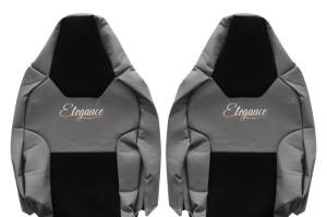 Set Huse Scaune Camion Tir MAN TGM II din 2020, Auto, Model ELEGANCE S, Culoare Gri, 4x Stickere auto cu MAN - Img 4