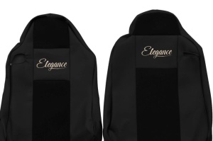 Set Huse Scaune Camion Tir MAN TGX I din 2006-2021, Auto, Model ELEGANCE S, Culoare Negru, 4x Stickere auto cu MAN - Img 4
