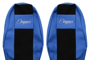 Set Huse Scaune Camion Tir VOLVO FH16 II din 2012-2014, Auto, Model ELEGANCE S, Culoare Albastru, 4x Stickere auto cu VOLVO - Img 4