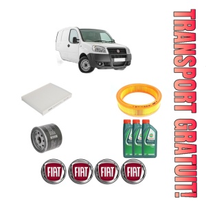 Set Pachet filtre revizie Bosch, 3 litrii ulei Castrol 10W40 FIAT DOBLO Box Body/MPV (223_) 1.2 (223ZXA1A) din 2001-2004, 4x Stickere auto cu FIAT