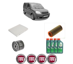 Set Pachet filtre revizie Bosch, 4 litrii ulei Castrol 10W40 FIAT DOBLO MPV (119_, 223_) 1.6 16V (223AXD1A) din 2001, 4x Stickere auto cu FIAT - Img 2