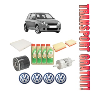 Set Pachet filtre revizie Bosch, 4 litrii ulei Castrol 5W30 Volkswagen LUPO I (6X1, 6E1) 1.4 din 2000-2005, 4x Stickere auto cu Volkswagen