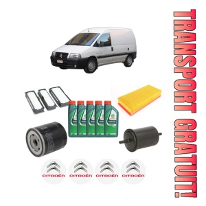 Set Pachet filtre revizie Bosch, 5 litrii ulei Castrol 10W40 CITROEN JUMPY I (U6U_) 2.0 i 16V din 2000-2006, 4x Stickere auto cu CITROEN
