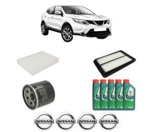 Set Pachet filtre revizie Bosch, 5 litrii ulei Castrol 10W40 NISSAN QASHQAI II (J11, J11_) 1.6 DIG-T din 2014, 4x Stickere auto cu NISSAN - Img 2