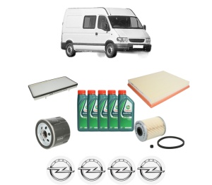 Set Pachet filtre revizie Bosch, 5 litrii ulei Castrol 10W40 OPEL MOVANO A Van (X70) 1.9 DTI (FD) din 2001, 4x Stickere auto cu OPEL - Img 2