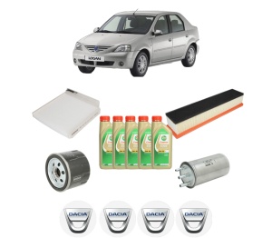 Set Pachet filtre revizie Bosch, 5 litrii ulei Castrol 5W30 DACIA LOGAN (LS_) 1.5 dCi (LS0W) din 2007-2011, 4x Stickere auto cu DACIA - Img 2