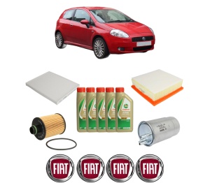 Set Pachet filtre revizie Bosch, 5 litrii ulei Castrol 5W40 FIAT GRANDE PUNTO (199_) 1.9 D Multijet din 2005, 4x Stickere auto cu FIAT - Img 2