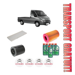 Set Pachet filtre revizie Bosch, 6 litrii ulei Castrol 10W40 CITROEN JUMPER I Platform/Chassis (230) 2.8 HDi din 2000-2002, 4x Stickere auto cu CITROEN