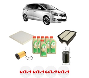 Set Pachet filtre revizie Bosch, 6 litrii ulei Castrol 5W30 KIA CARENS IV 1.7 CRDi din 2013, 4x Stickere auto cu KIA - Img 2