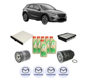 Set Pachet filtre revizie Bosch, 6 litrii ulei Castrol 5W30 MAZDA CX-5 Van (KE_) SKYACTIV-D AWD (KEN9, KE2AW) din 2015-2017, 4x Stickere auto cu MAZDA - Img 2
