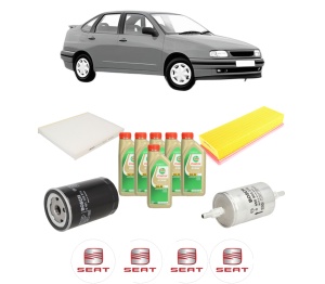 Set Pachet filtre revizie Bosch, 6 litrii ulei Castrol 5W30 SEAT CORDOBA (6K1, 6K2) 1.8 T 20V Cupra din 2000-2002, 4x Stickere auto cu SEAT - Img 2