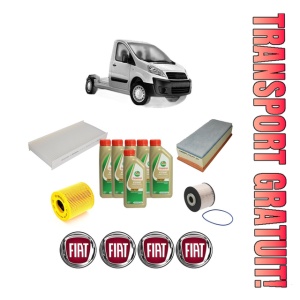 Set Pachet filtre revizie Bosch, 6 litrii ulei Castrol 5W40 FIAT SCUDO Platform/Chassis (270_, 272_) 2.0 D Multijet din 2011-2016, 4x Stickere auto cu FIAT