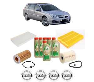 Set Pachet filtre revizie Bosch, 6 litrii ulei Castrol 5W40 OPEL VECTRA C Estate (Z02) 2.0 DTI (F35) din 2003-2005, 4x Stickere auto cu OPEL - Img 2