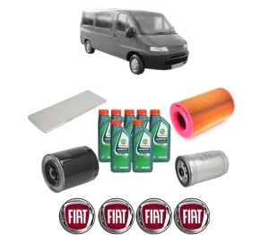 Set Pachet filtre revizie Bosch, 7 litrii ulei Castrol 10W40 FIAT DUCATO Bus (230_) 2.8 JTD 4x4 din 2000-2002, 4x Stickere auto cu FIAT - Img 2