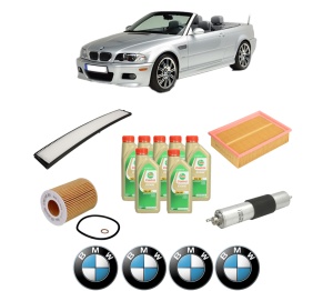 Set Pachet filtre revizie Bosch, 7 litrii ulei Castrol 5W30 BMW Seria 3 Compact (E46) 325 ti din 2001-2004, 4x Stickere auto cu BMW - Img 2