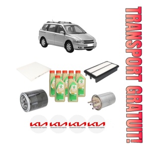 Set Pachet filtre revizie Bosch, 7 litrii ulei Castrol 5W30 KIA CARNIVAL / GRAND CARNIVAL III (VQ) 2.9 CRDi din 2006-2015, 4x Stickere auto cu KIA