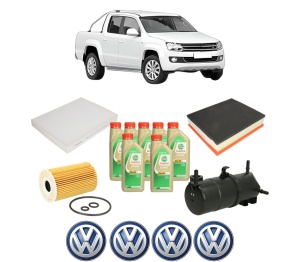 Set Pachet filtre revizie Bosch, 7 litrii ulei Castrol 5W30 Volkswagen AMAROK (2HA, 2HB, S1B, S6B, S7A, S7B, AGD) 2.0 TDI 4motion din 2010-2013, 4x Stickere auto cu Volkswagen - Img 2