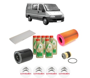 Set Pachet filtre revizie Bosch, 7 litrii ulei Castrol 5W40 CITROEN JUMPER I Bus (244, Z_) 2.8 HDi All-wheel Drive din 2002-2006, 4x Stickere auto cu CITROEN - Img 2