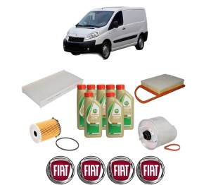 Set Pachet filtre revizie Bosch, 7 litrii ulei Castrol 5W40 FIAT SCUDO Van (270_, 272_) 1.6 D Multijet din 2011-2016, 4x Stickere auto cu FIAT - Img 2