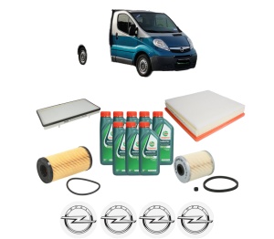 Set Pachet filtre revizie Bosch, 8 litrii ulei Castrol 10W40 OPEL VIVARO A Platform/Chassis (X83) 2.5 DTi din 2003-2010, 4x Stickere auto cu OPEL - Img 2