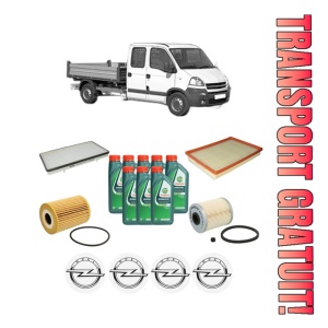 Set Pachet filtre revizie Bosch, 8 litrii ulei Castrol 10W40 OPEL MOVANO A Platform/Chassis (X70) 3.0 DTI (ED, HD, UD0, UD4) din 2003, 4x Stickere auto cu OPEL