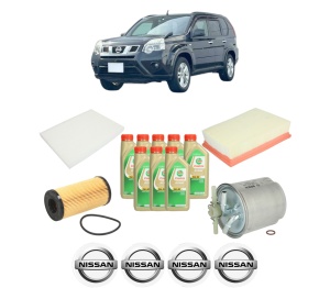 Set Pachet filtre revizie Bosch, 8 litrii ulei Castrol 5W30 NISSAN X-TRAIL VAN (T31) dCi 4x4 din 2013-2014, 4x Stickere auto cu NISSAN - Img 2