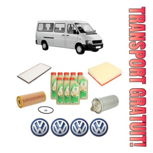 Set Pachet filtre revizie Bosch, 8 litrii ulei Castrol 5W30 Volkswagen LT 28-35 II Bus (2DB, 2DE, 2DK) 2.5 TDI din 2001-2006, 4x Stickere auto cu Volkswagen