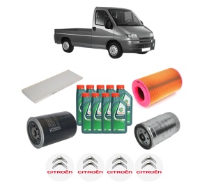 Set Pachet filtre revizie Bosch, 9 litrii ulei Castrol 10W40 CITROEN JUMPER I Platform/Chassis (230) 2.5 TDi 4x4 din 2000-2002, 4x Stickere auto cu CITROEN - Img 2