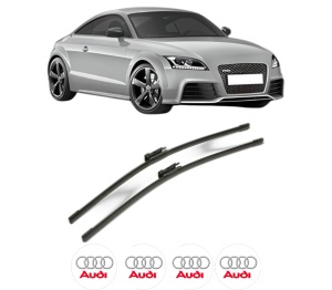 Set stergatoare AUDI TT (8J3) din 2006-2014, pentru parbriz auto, 2 bucati, Bosch Aerotwin, din cauciuc siliconat rezistent, 4 Stickere Auto AUDI v55593