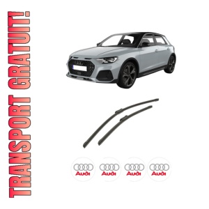 Set stergatoare auto AUDI A1 Allstreet (GBH) din 2022, pentru parbriz auto, 2 bucati, Bosch Aerotwin, din cauciuc siliconat rezistent, 4 Stickere Auto AUDI
