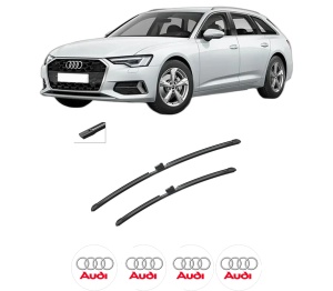 Set stergatoare auto AUDI A6 C8 (4A2) din 2018-2021, pentru parbriz auto, 2 bucati, Bosch Aerotwin, din cauciuc siliconat rezistent, 4 Stickere Auto AUDI - Img 2