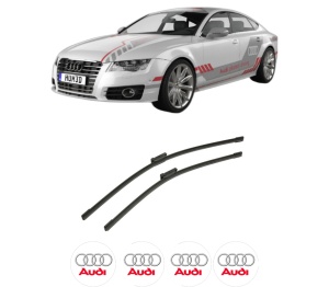 Set stergatoare auto AUDI A7 Sportback (4KA) din 2017-2021, pentru parbriz auto, 2 bucati, Bosch Aerotwin, din cauciuc siliconat rezistent, 4 Stickere Auto AUDI - Img 2
