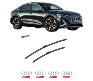 Set stergatoare auto AUDI E-TRON Sportback (GEA) din 2019-2020, pentru parbriz auto, 2 bucati, Bosch Aerotwin, din cauciuc siliconat rezistent, 4 Stickere Auto AUDI - Img 2