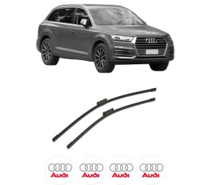 Set stergatoare auto AUDI Q7 (4MB, 4MG, 4MQ) din 2015-2020, pentru parbriz auto, 2 bucati, Bosch Aerotwin, din cauciuc siliconat rezistent, 4 Stickere Auto AUDI - Img 2