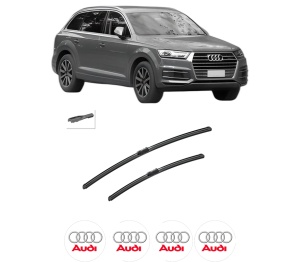 Set stergatoare auto AUDI Q7 (4MB, 4MG, 4MQ) din 2015-2020, pentru parbriz auto, 2 bucati, Bosch Aerotwin, din cauciuc siliconat rezistent, 4 Stickere Auto AUDI - Img 2