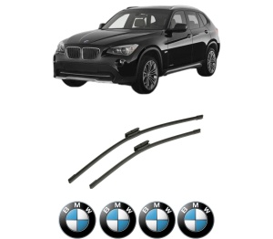 Set stergatoare auto BMW Seria X1 (E84) din 2009-2015, pentru parbriz auto, 2 bucati, Bosch Aerotwin Multi, din cauciuc siliconat rezistent, 4 Stickere Auto BMW Seria - Img 2