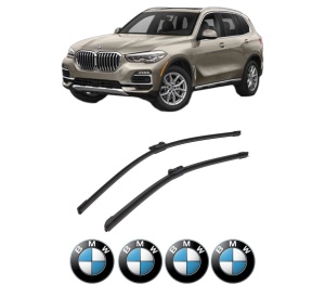 Set stergatoare auto BMW Seria X5 (G05, F95) din 2018-2023, pentru parbriz auto, 2 bucati, Bosch Aerotwin, din cauciuc siliconat rezistent, 4 Stickere Auto BMW Seria - Img 2