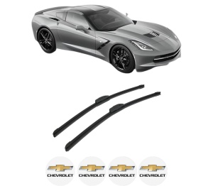 Set stergatoare auto CHEVROLET CORVETTE (C7) din 2014-2019, pentru parbriz auto, 2 bucati, Bosch Aerotwin Retrofit, din cauciuc siliconat rezistent, 4 Stickere Auto CHEVROLET - Img 2
