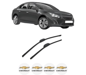Set stergatoare auto CHEVROLET CRUZE (J300) din 2009-2018, pentru parbriz auto, 2 bucati, Bosch Aerotwin Retrofit, din cauciuc siliconat rezistent, 4 Stickere Auto CHEVROLET - Img 2