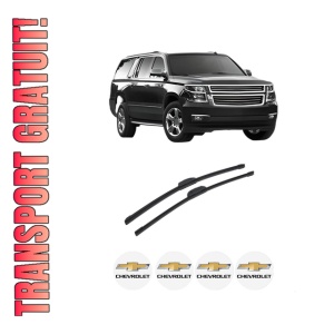 Set stergatoare auto CHEVROLET SUBURBAN 1500 SUV din 2009-2014, pentru parbriz auto, 2 bucati, Bosch Aerotwin Retrofit, din cauciuc siliconat rezistent, 4 Stickere Auto CHEVROLET