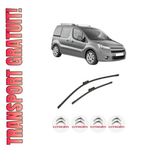 Set stergatoare auto CITROEN BERLINGO MULTISPACE (B9) din 2008-2021, pentru parbriz auto, 2 bucati, Bosch Aerotwin, din cauciuc siliconat rezistent, 4 Stickere Auto CITROEN