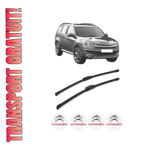 Set stergatoare auto CITROEN C-CROSSER ENTERPRISE (VU_, VV_) din 2009, pentru parbriz auto, 2 bucati, Bosch Aerotwin Retrofit, din cauciuc siliconat rezistent, 4 Stickere Auto CITROEN
