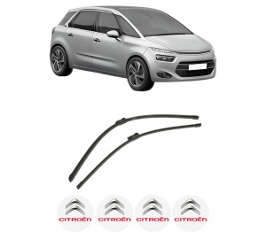 Set stergatoare auto CITROEN C4 GRAND PICASSO II (DA_, DE_) din 2013-2018, pentru parbriz auto, 2 bucati, Bosch Aerotwin, din cauciuc siliconat rezistent, 4 Stickere Auto CITROEN - Img 2