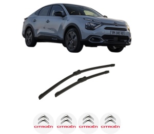 Set stergatoare auto CITROEN C4 X (BD_, BE_, BF_) din 2022-2024, pentru parbriz auto, 2 bucati, Bosch Aerotwin, din cauciuc siliconat rezistent, 4 Stickere Auto CITROEN - Img 2