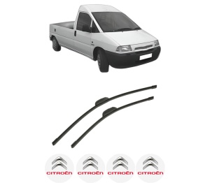 Set stergatoare auto CITROEN JUMPY I Platform/Chassis (BU_, BV_, BW_, BX_) din 1999-2006, pentru parbriz auto, 2 bucati, Bosch Aerotwin Retrofit, din cauciuc siliconat rezistent, 4 Stickere Auto CITROEN - Img 2